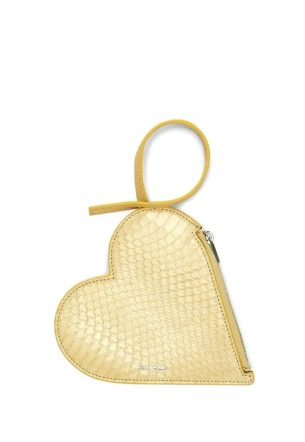 Jil Sander hjärtformad läderpouch - Neutral
