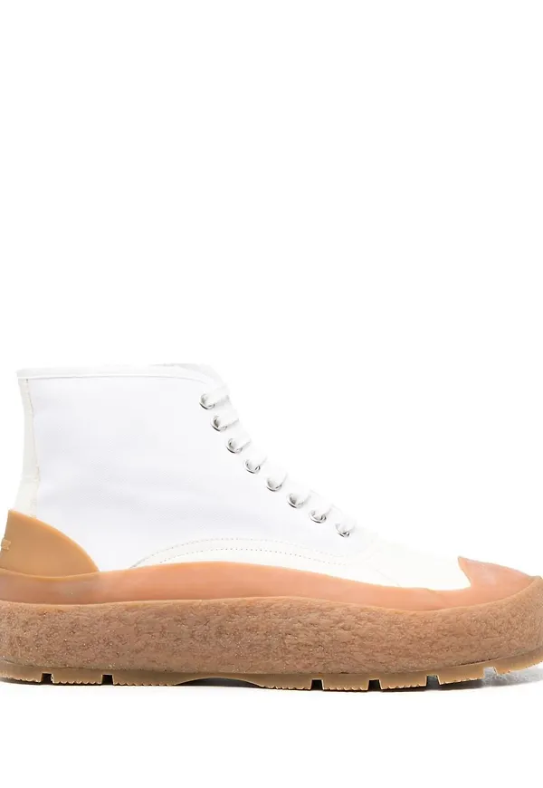 Jil Sander höga sneakers - Neutral