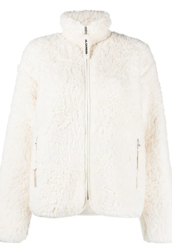 Jil Sander jacka med dragkedja - Vit