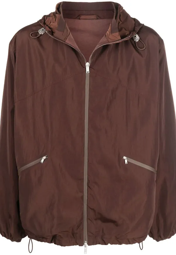 Jil Sander jacka med huva - Brun