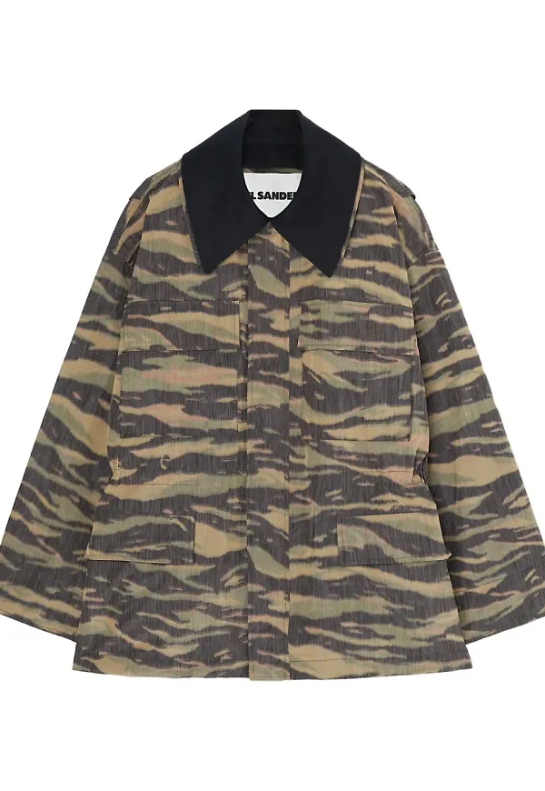 Jil Sander jacka med tryck - Grön