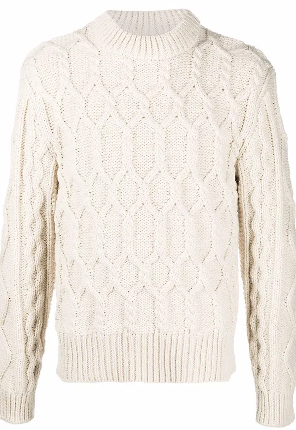 Jil Sander kabelstickad tröja - Neutral