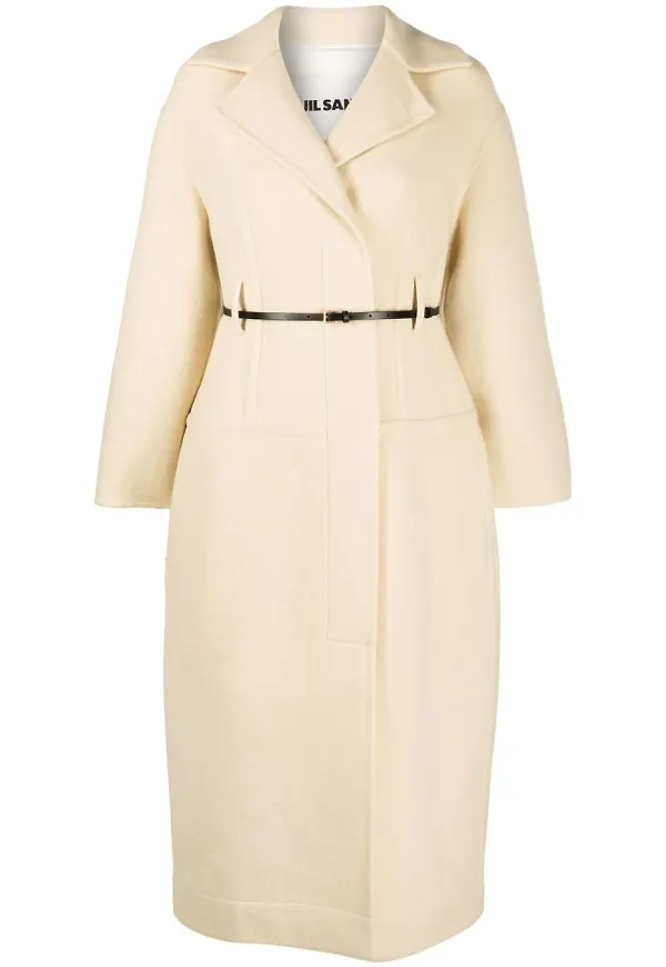 Jil Sander kappa med bälte - Neutral