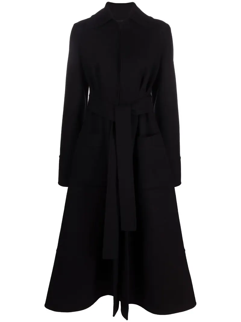 Jil Sander kappa med knytning - Svart