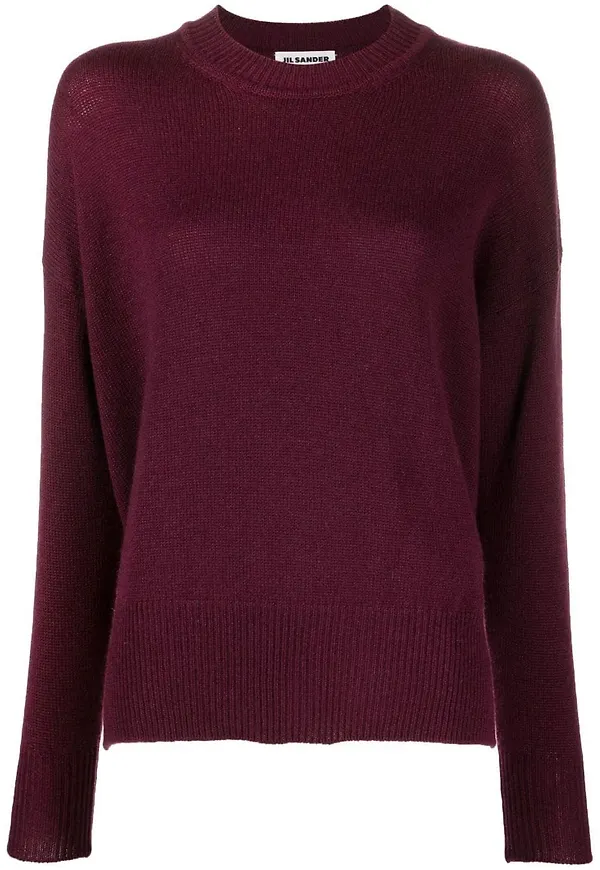 Jil Sander kashmirtröja - Röd