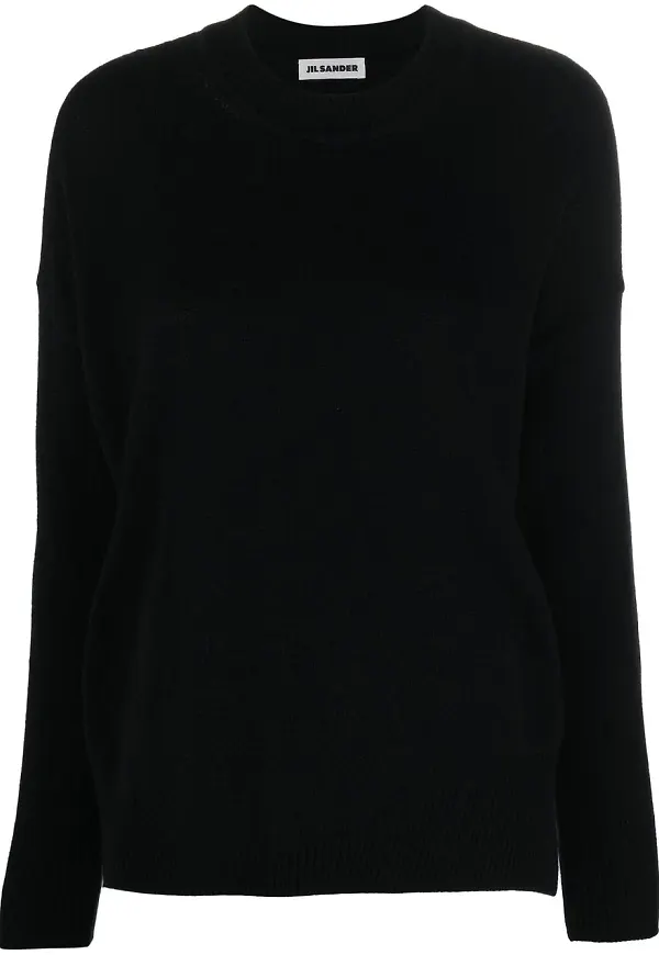 Jil Sander kashmirtröja - Svart