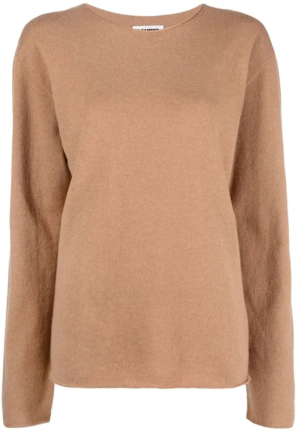Jil Sander kashmirtröja med rundad hals - Neutral