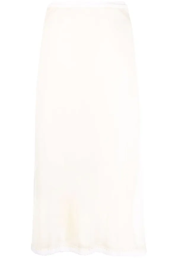 Jil Sander kjol med lagerdesign - Neutral