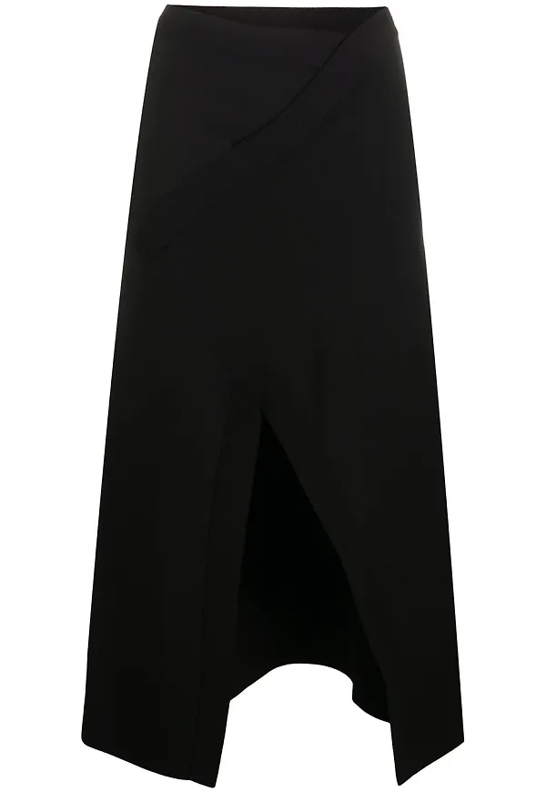 Jil Sander kjol med slits - Svart