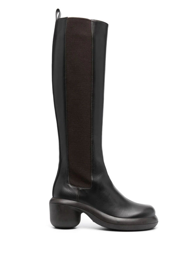 Jil Sander knähöga Chelsea-boots - Brun