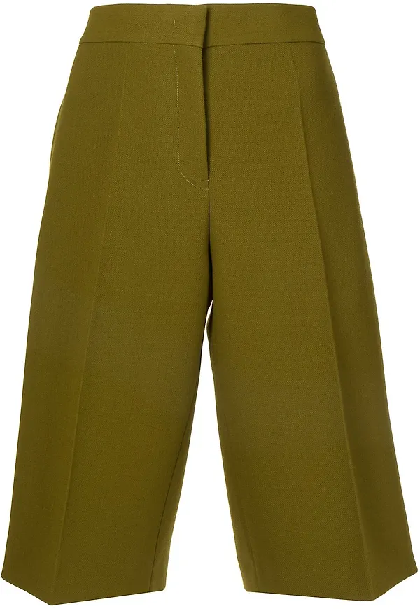 Jil Sander knälånga finshorts - Grön