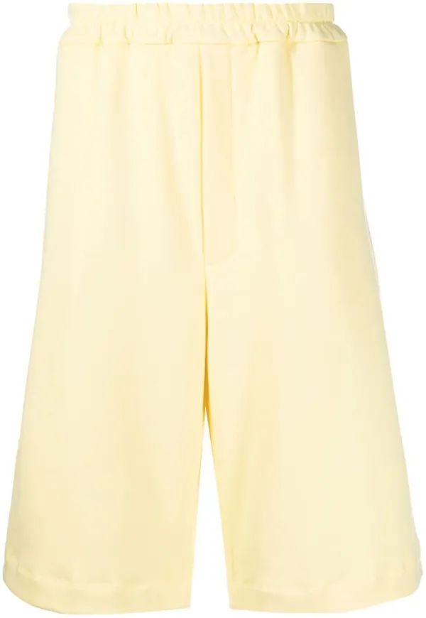 Jil Sander knälånga mjukisshorts - Gul