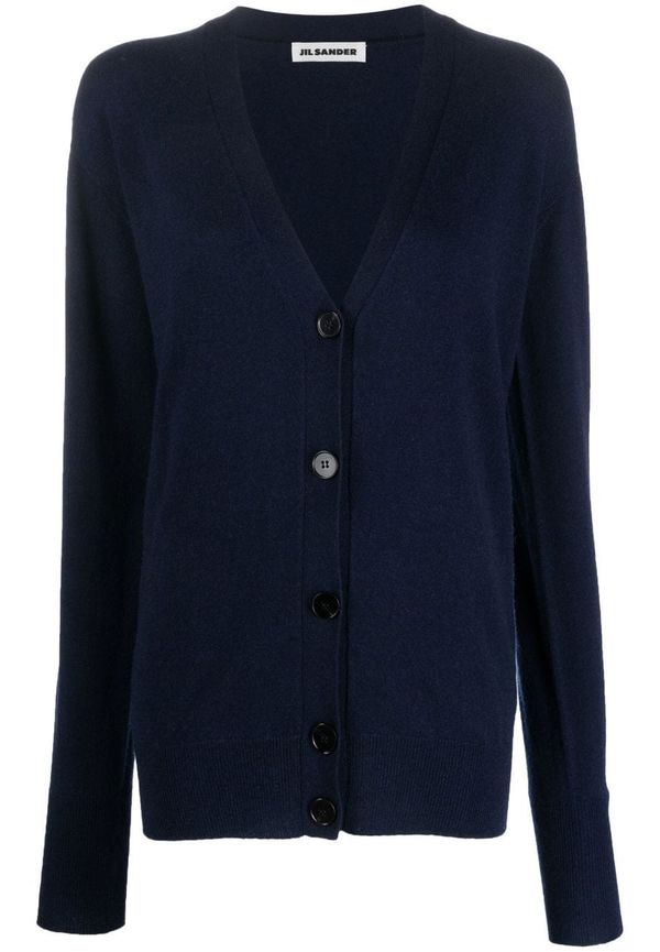 Jil Sander kofta med knäppning - Blå