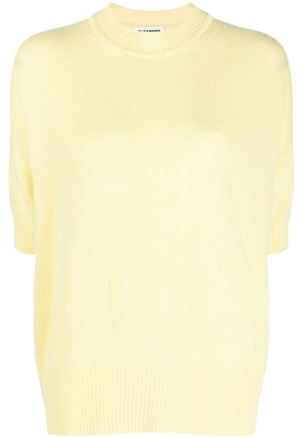 Jil Sander kortärmad kashmirtopp - Gul