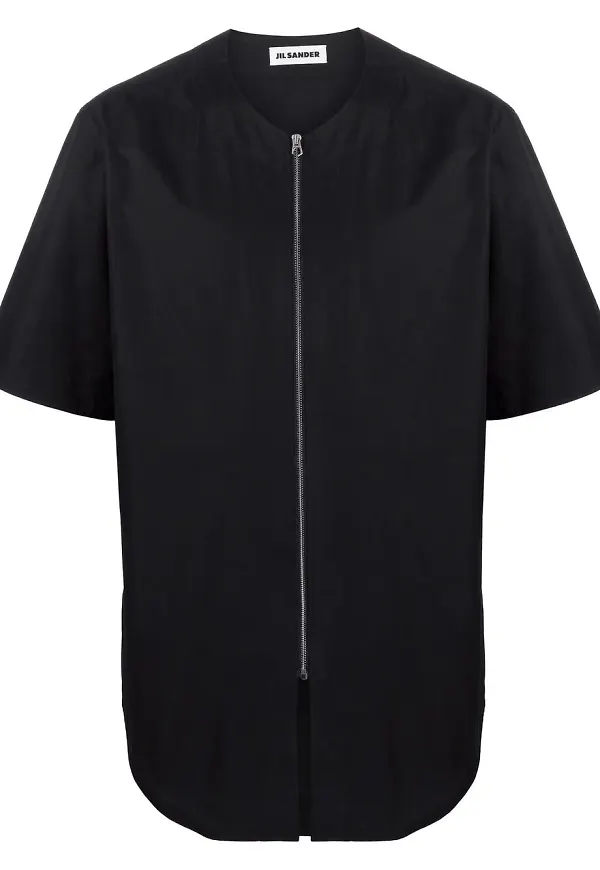 Jil Sander kraglös skjorta - Svart