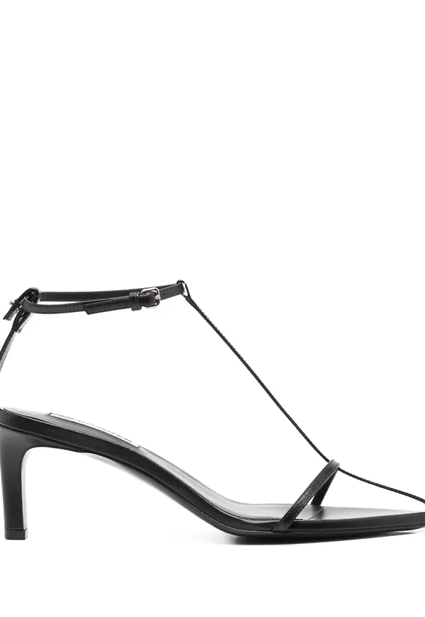 Jil Sander lädersandaler 80 mm - Svart