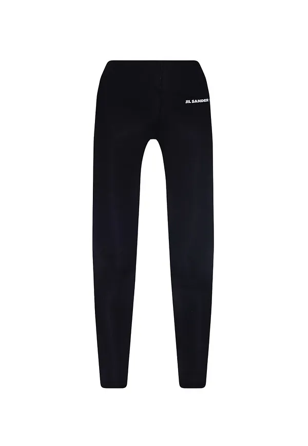 Jil Sander Leggings with logo Svart, Dam