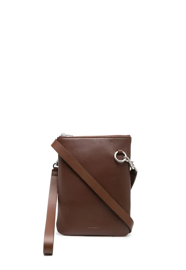 Jil Sander Link läderpouch - Brun