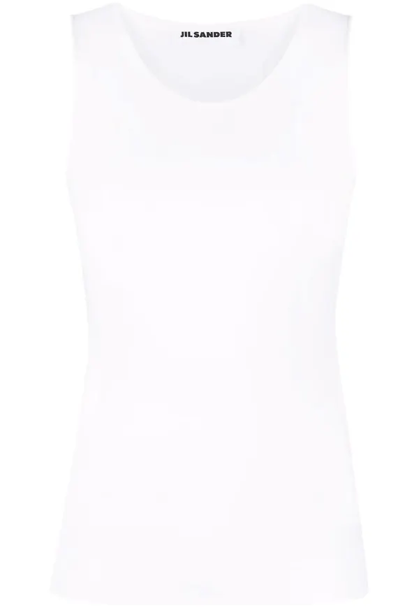Jil Sander linne i stretch - Vit