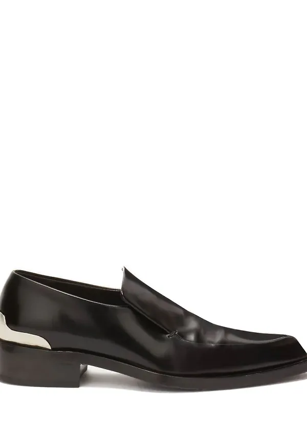 Jil Sander loafers med metalldetalj - Svart