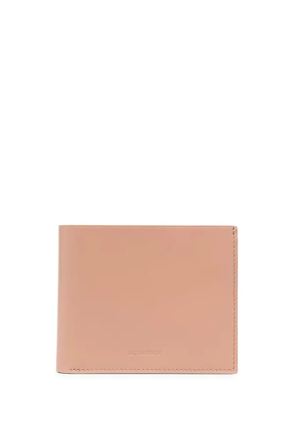 Jil Sander läderplånbok med präglad logotyp - Rosa