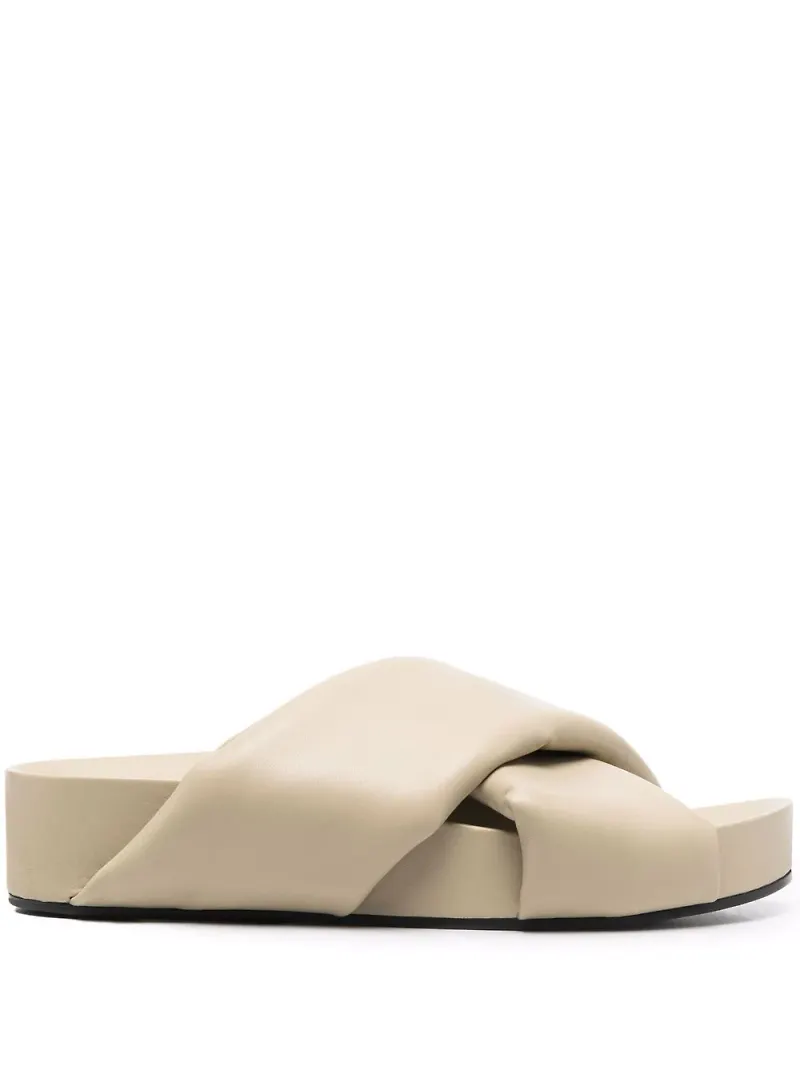 Jil Sander lädersandaler med öppen tå - Neutral