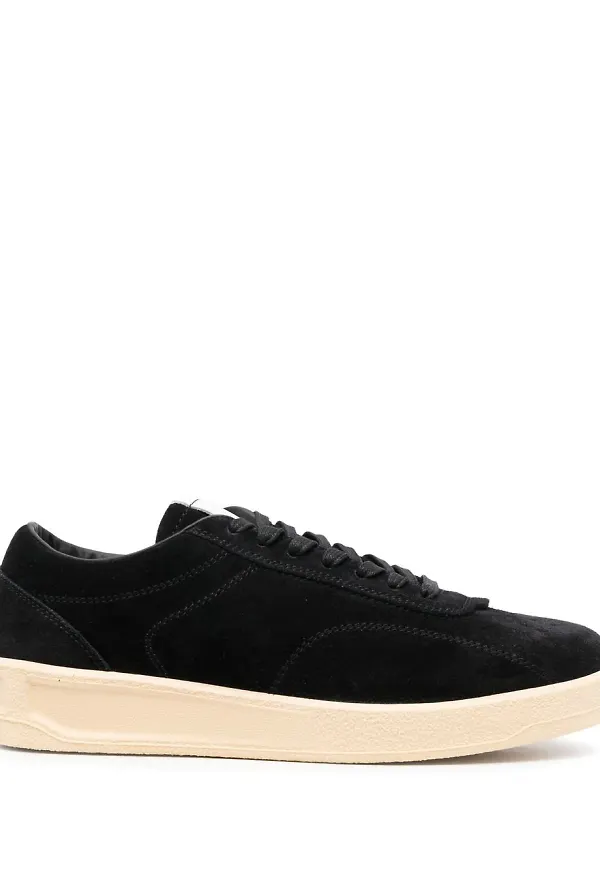 Jil Sander lädersneakers - Svart