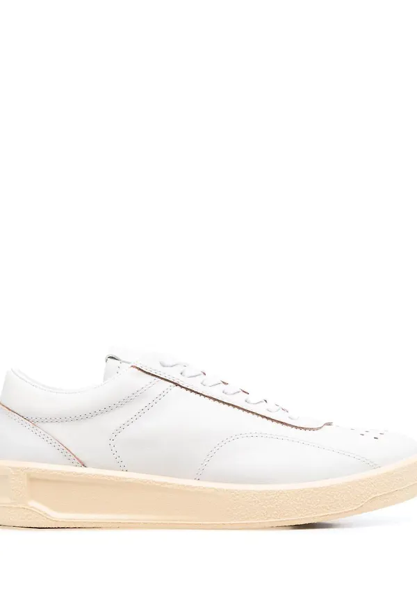Jil Sander lädersneakers - Vit