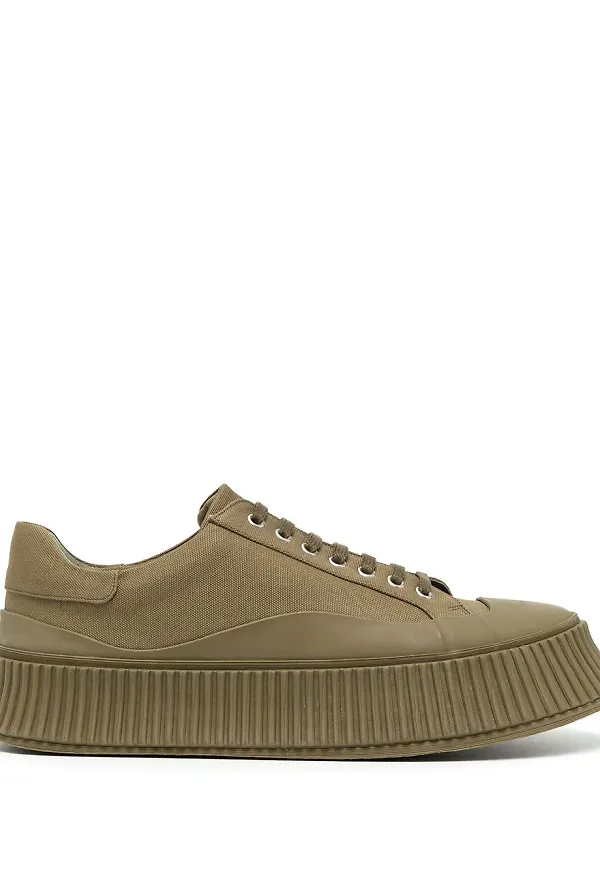 Jil Sander låga platåsneakers - Brun