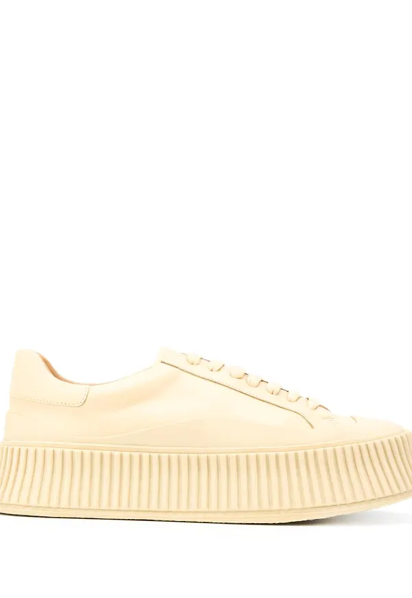 Jil Sander låga platåsneakers - Neutral