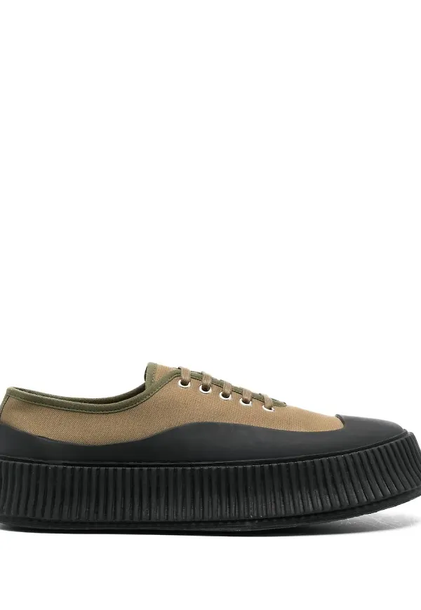 Jil Sander låga sneakers - Grön