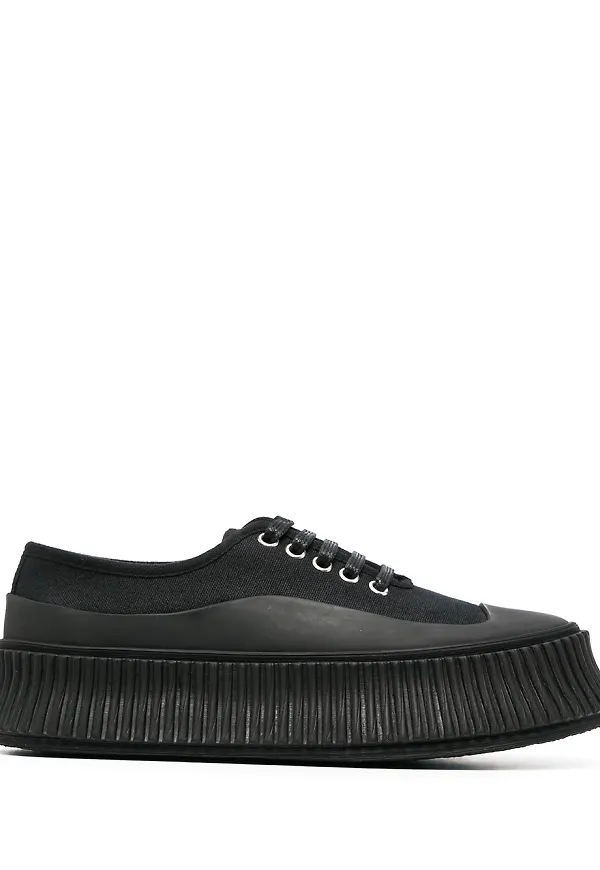 Jil Sander låga sneakers - Svart