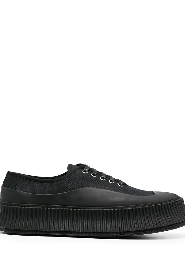 Jil Sander låga sneakers - Svart