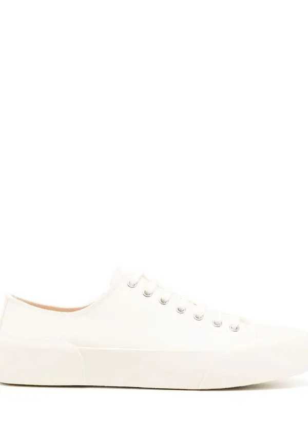 Jil Sander låga tygsneakers - Vit