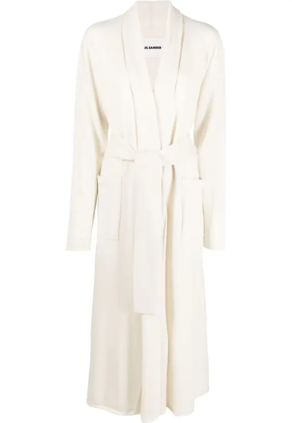 Jil Sander lång kofta - Neutral