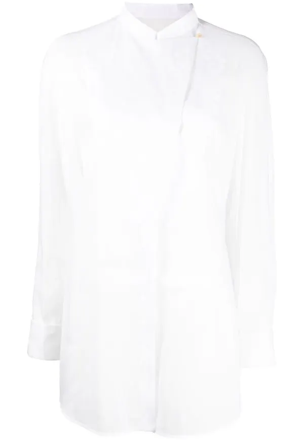 Jil Sander långärmad poplinskjorta - Vit