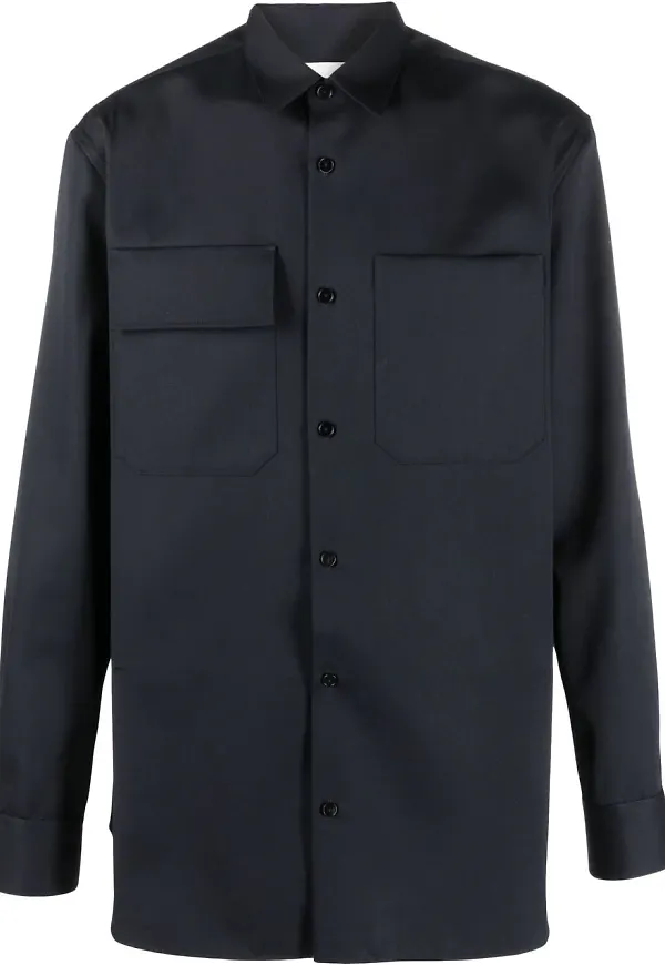 Jil Sander långärmad skjorta - Blå