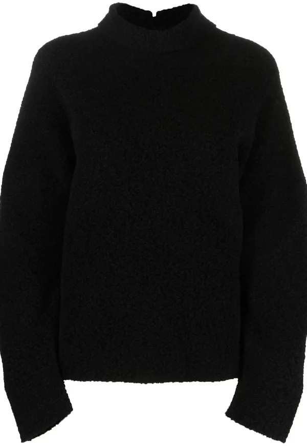 Jil Sander långärmad stickad tröja - Svart