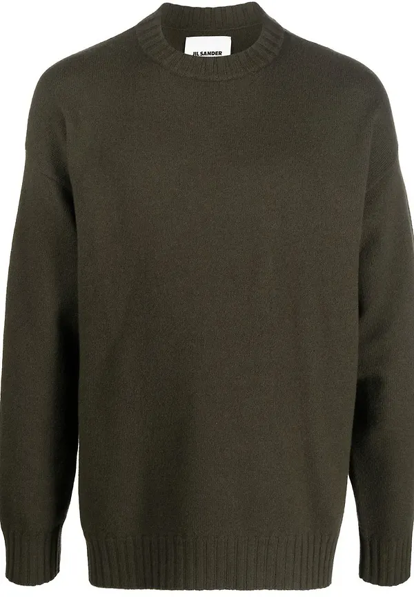 Jil Sander långärmad ulltröja - Grön