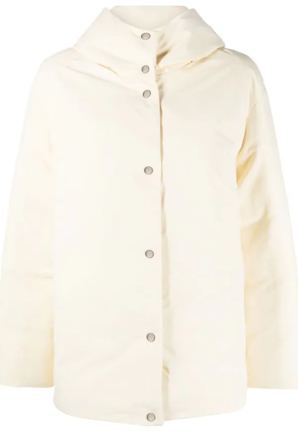 Jil Sander midikappa med huva - Neutral