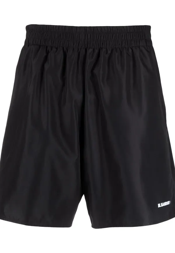 Jil Sander mjukisshorts med logotyp - Svart
