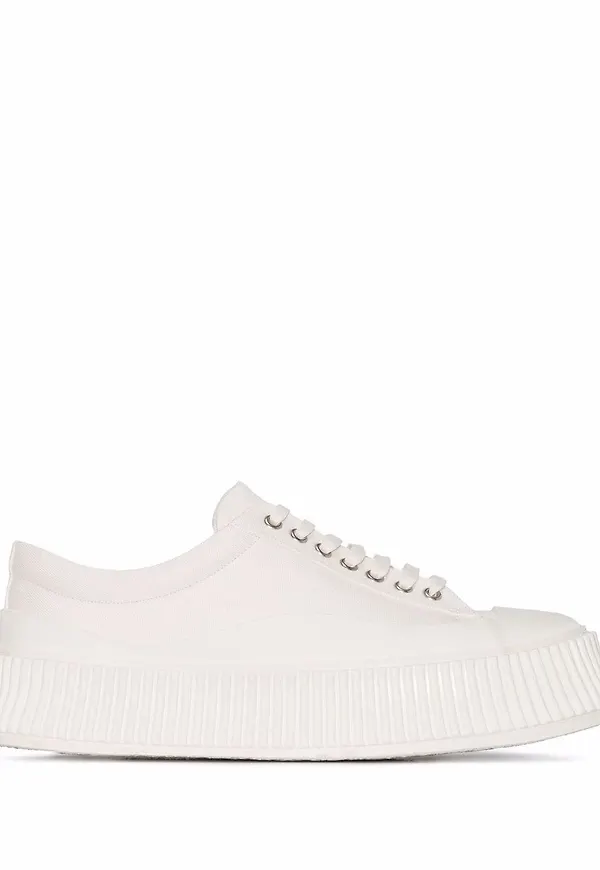 Jil Sander Olona platåsneakers - Vit