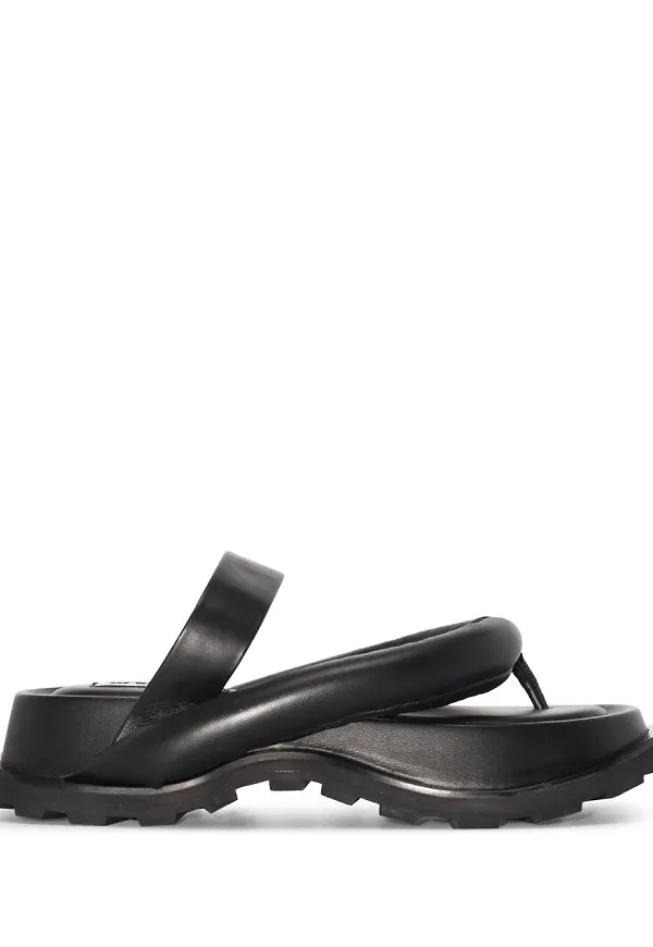 Jil Sander platta sandaler - Svart