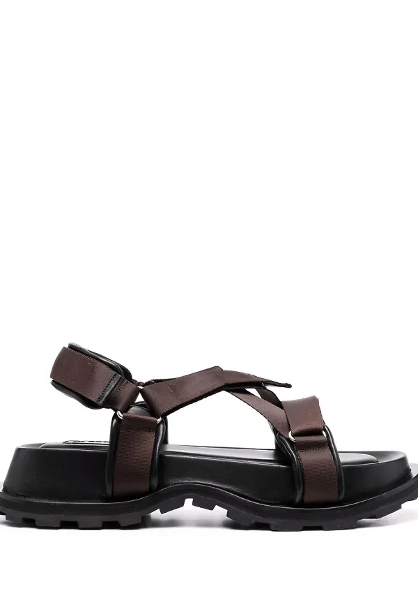 Jil Sander platåsandaler - Brun