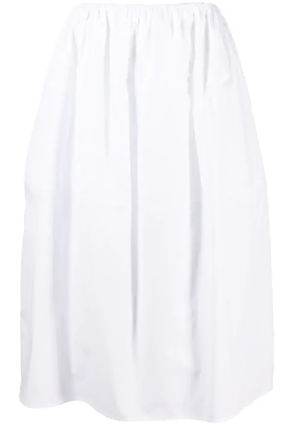 Jil Sander plisserad kjol - Vit