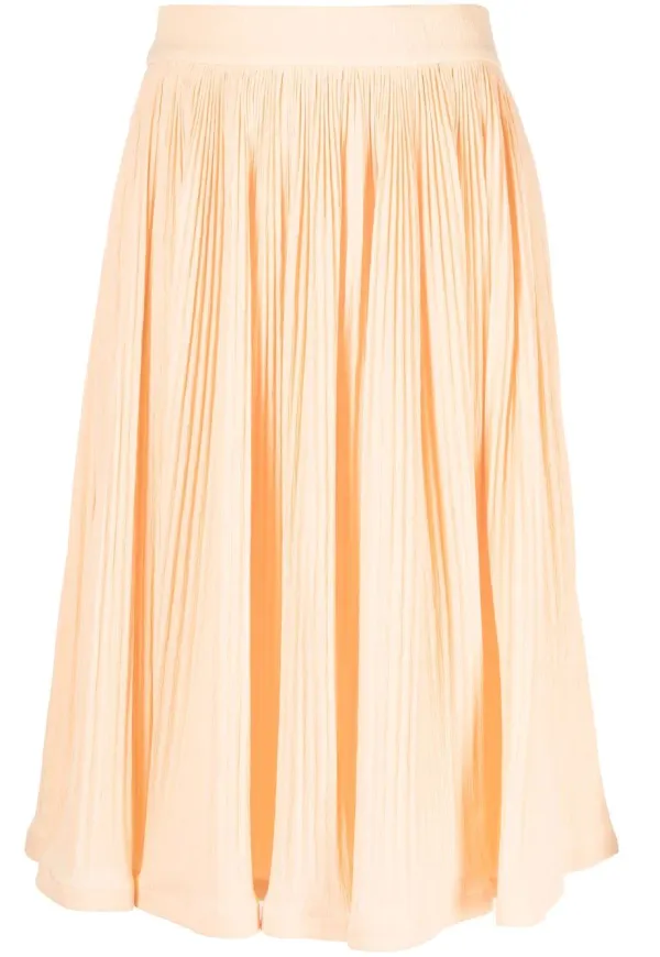 Jil Sander plisserad midikjol - Orange