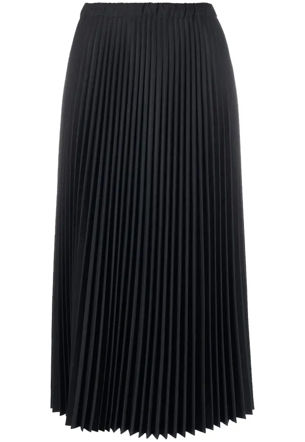 Jil Sander plisserad midikjol - Svart
