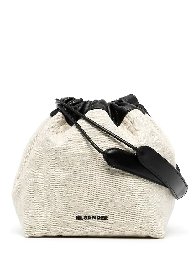 Jil Sander pouch med axelrem - Vit