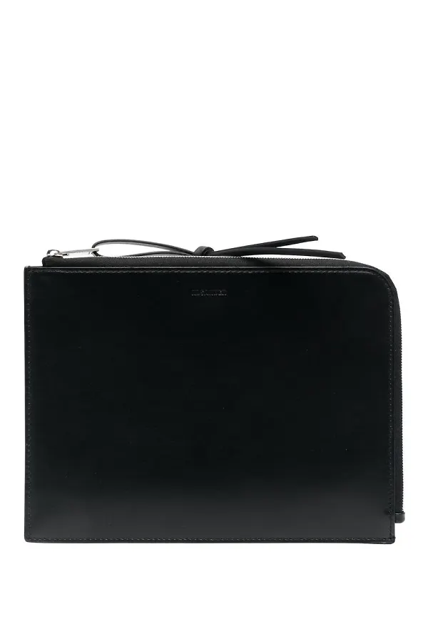 Jil Sander pouch med dragkedja - Svart