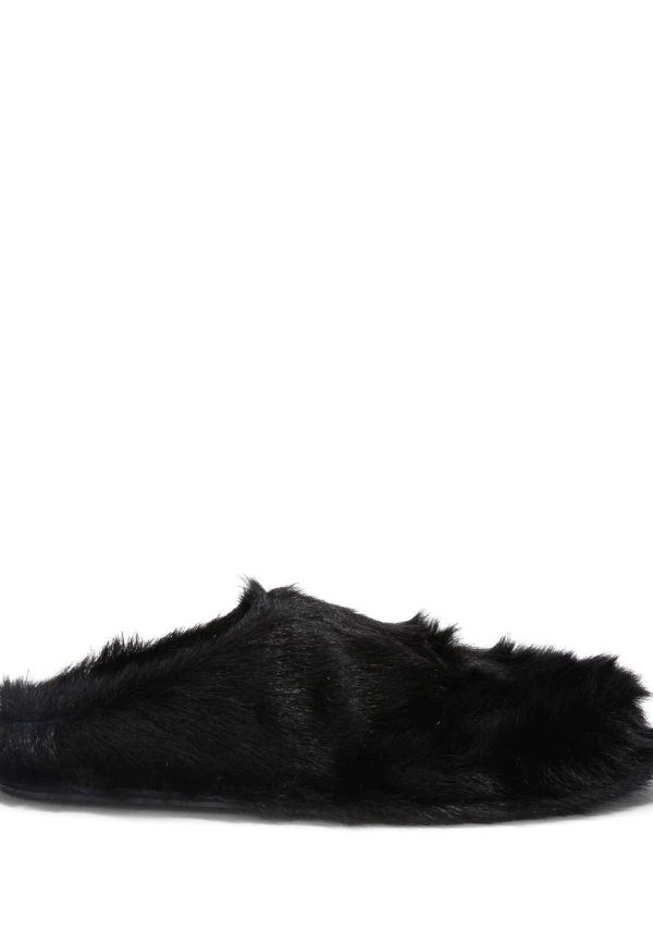 Jil Sander pälstofflor - Svart